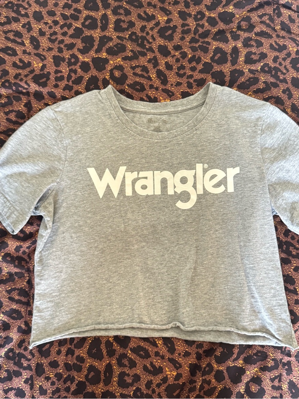 Wrangler Light Gray Tee with White Logo